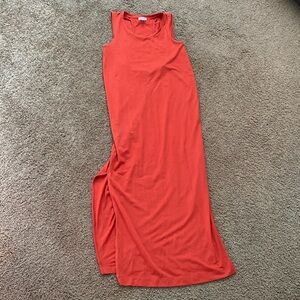 Cuyana Drape back maxi dress in Paprika